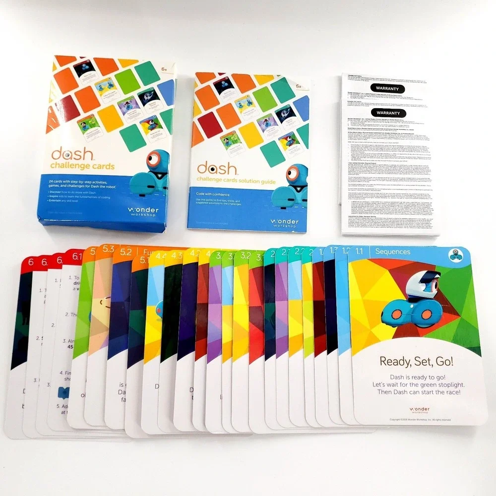 Wonder Workshop Dash Challenge Cards Set Robot Accessory Complete